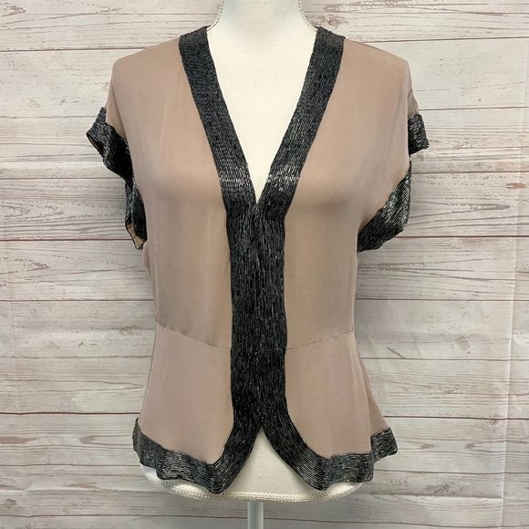 Parker Tops - Parker Beaded Silk Blouse